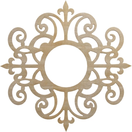 Ekena Millwork Dijon Wood Fretwork Pierced Ceiling Medallion, Hickory, 28"OD x 9 1/8"ID x 1/4"T CMWP28X28X0250DIHI